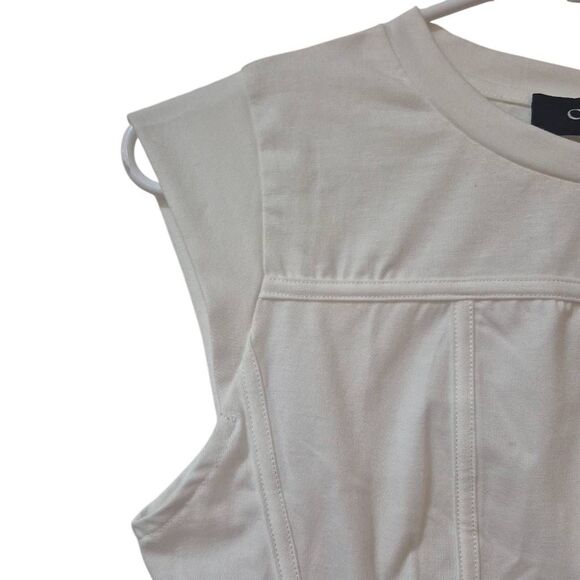 Cider Women's White Cotton / Spandex Corset Tank Top EUC - Picture 6 of 10